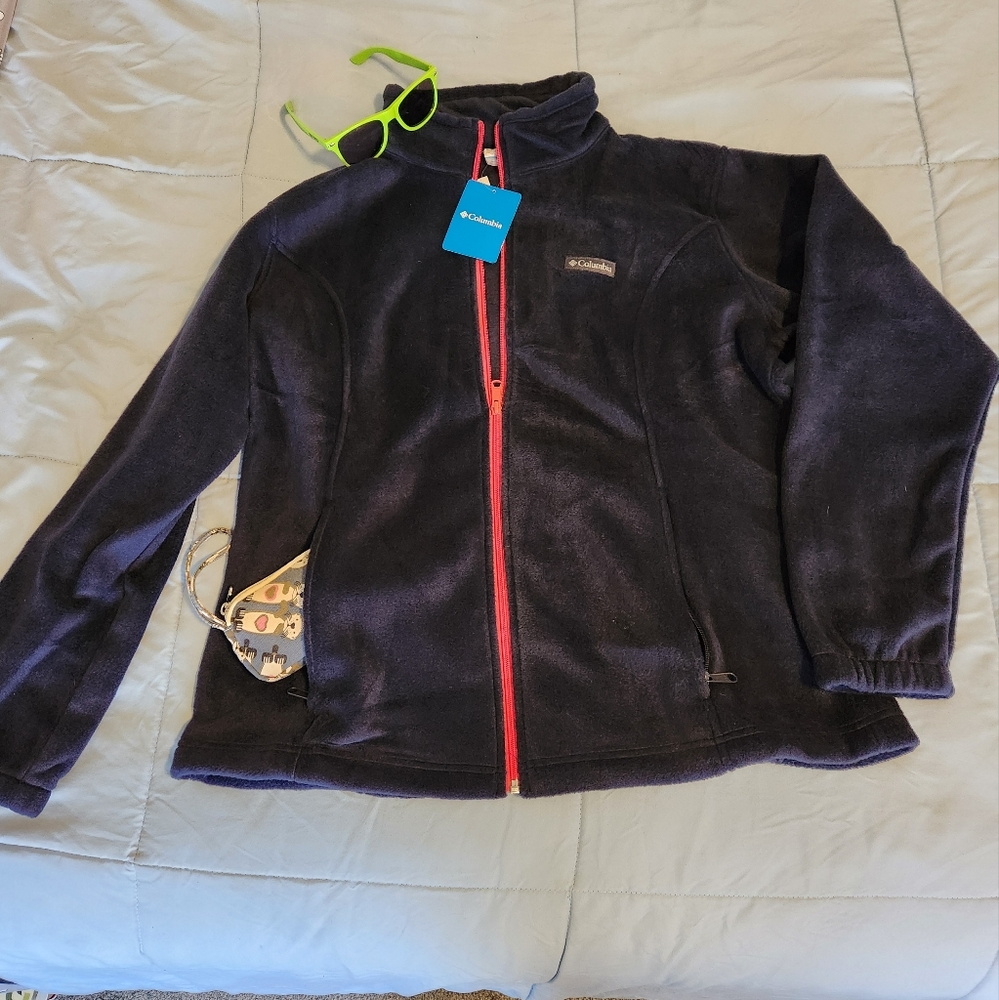 NWT Columbia Navy Fleece Zip-Up